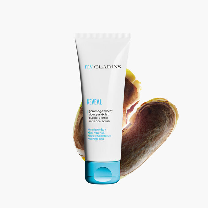 My Clarins REVEAL purple gentle radiance scrub