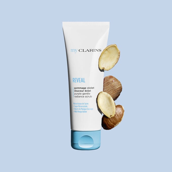 My Clarins REVEAL purple gentle radiance scrub