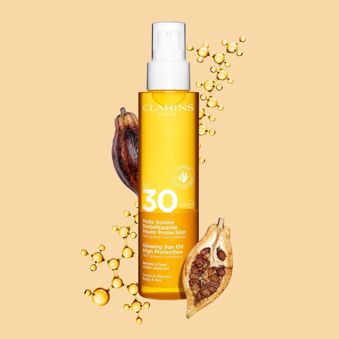 Huile Solaire Embellissante Haute Protection SPF 30