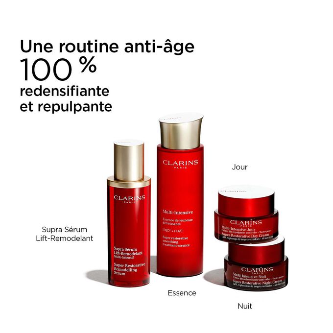 Routine anti-âge Multi-Intensive avec Sérum Lift-Remodelant, Essence, et crèmes jour et nuit