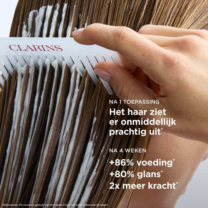 Haarmasker voor steil haar: 86% meer voeding en 80% meer glans voor haar dat er onmiddellijk prachtig uitziet.
