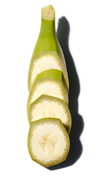 Biologische groene banaan