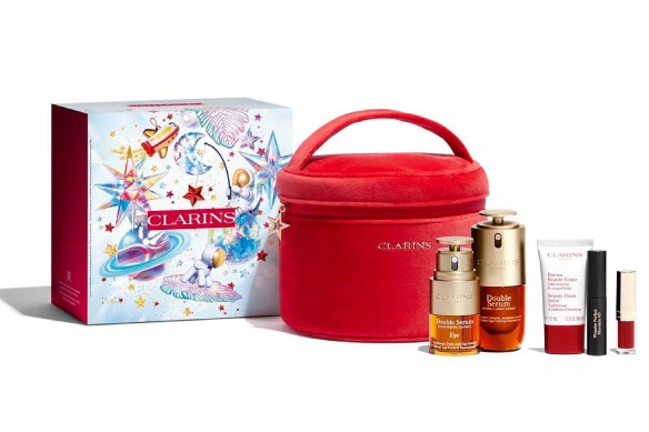 Coffret Double Serum avec dose d’essai Crème Extra-Firming Jour & dose d'essai Crème Extra-Firming Nuit, dans une pochette