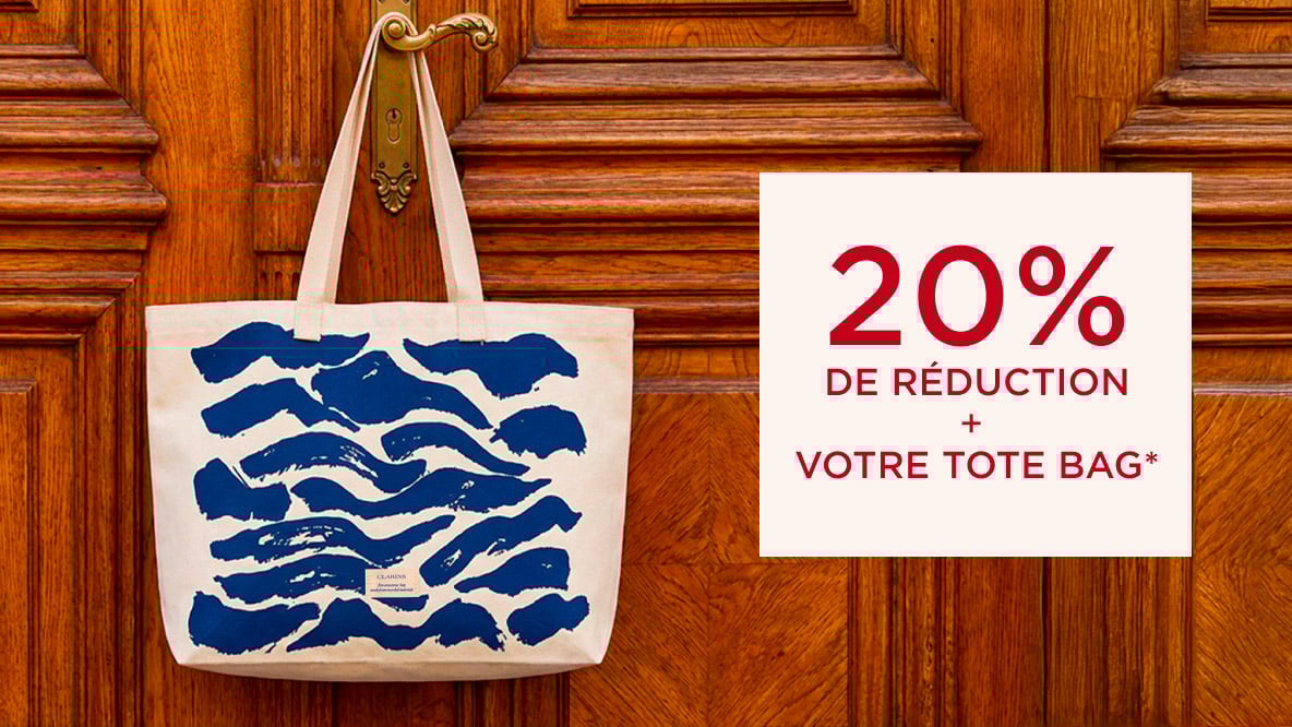 Offre de bienvenue : 20 % de r&eacute;duction + votre Tote Bag gratuit !