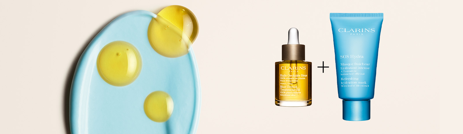 Huile Visage Clarins Orchidée Bleue - 30 Ml - Anti-rides, Sans Alcool - Neuf Dans Son Emballage D'origine