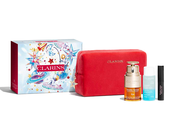 Geschenkverpakking Double Serum met Extra-Firming Day Cream in proefformaat en Extra-Firming Night Cream in proefformaat, in een tasje